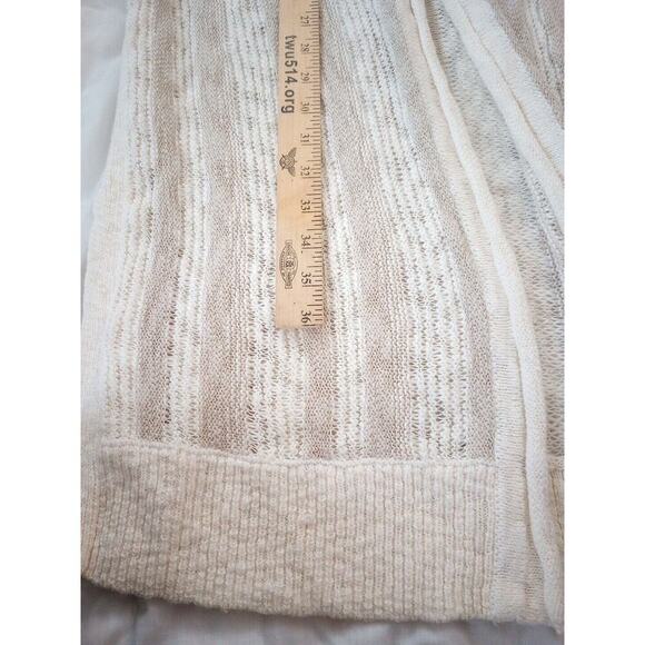 Gap womens Open Front Cardigan Vest Sz S NWT Long Loose knit Tan /white Duster - Picture 11 of 11